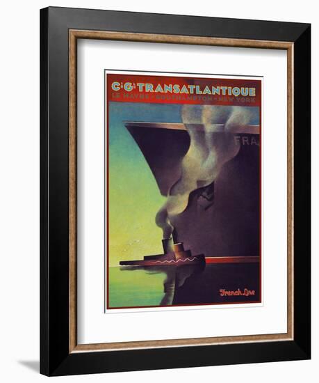 Travel Ship 0134-Vintage Lavoie-Framed Giclee Print