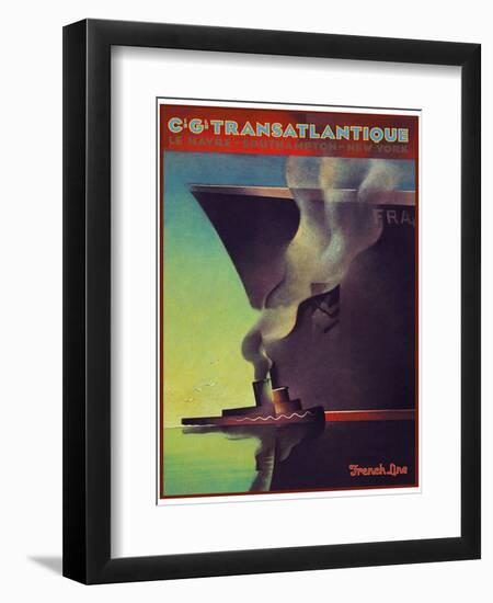 Travel Ship 0134-Vintage Lavoie-Framed Giclee Print