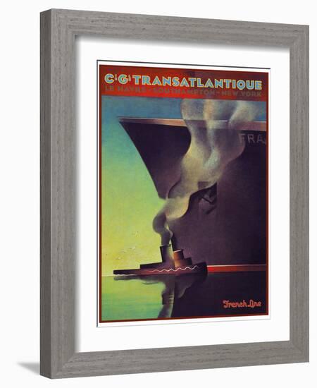 Travel Ship 0134-Vintage Lavoie-Framed Giclee Print