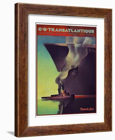 Travel Ship 0134-Vintage Lavoie-Framed Giclee Print