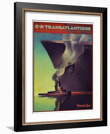 Travel Ship 0134-Vintage Lavoie-Framed Giclee Print