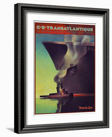 Travel Ship 0134-Vintage Lavoie-Framed Giclee Print