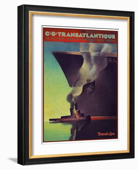 Travel Ship 0134-Vintage Lavoie-Framed Giclee Print