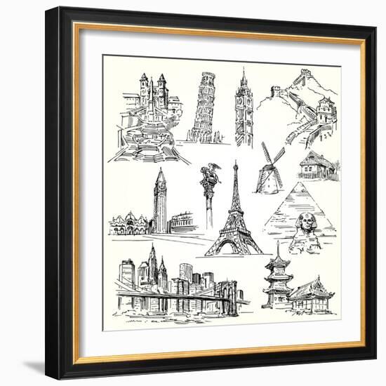 Travel the World-canicula-Framed Art Print