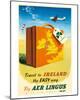 Travel to Ireland the Easy Way - Fly Aer Lingus-null-Mounted Giclee Print