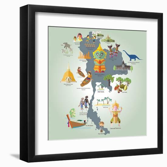 Travel to Thailand-Sajja-Framed Art Print