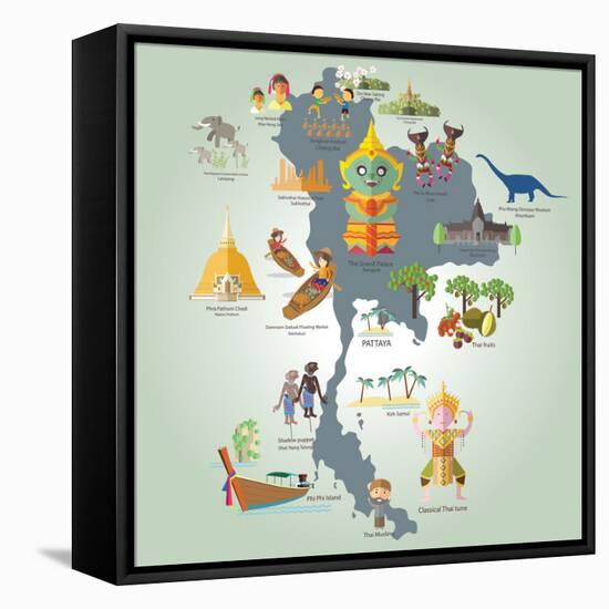 Travel to Thailand-Sajja-Framed Stretched Canvas