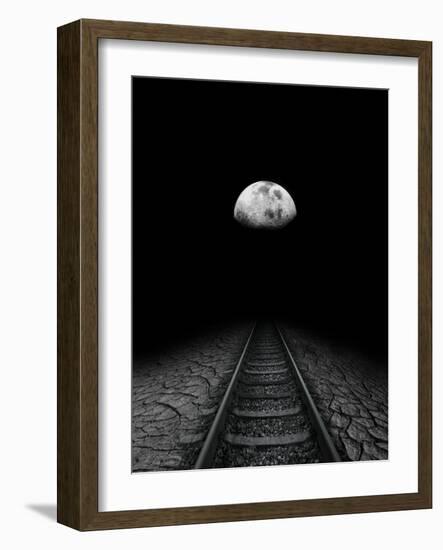 Travel To the Moon, Conceptual Artwork-Victor Habbick-Framed Photographic Print