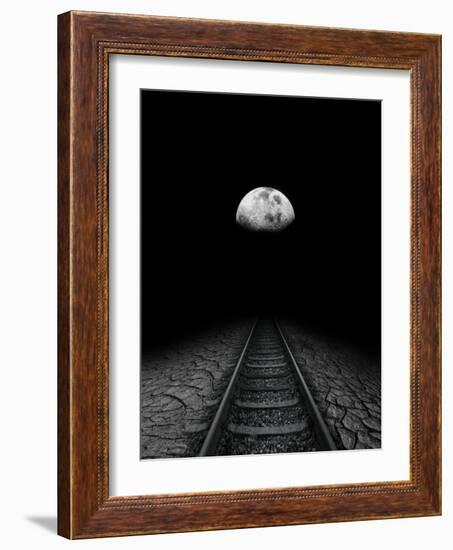 Travel To the Moon, Conceptual Artwork-Victor Habbick-Framed Photographic Print