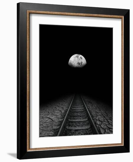 Travel To the Moon, Conceptual Artwork-Victor Habbick-Framed Photographic Print