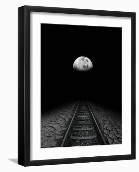 Travel To the Moon, Conceptual Artwork-Victor Habbick-Framed Photographic Print