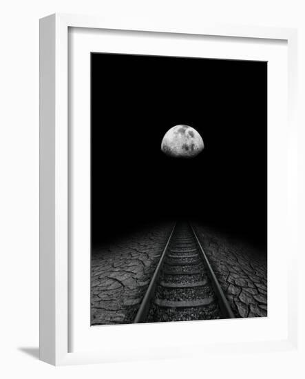 Travel To the Moon, Conceptual Artwork-Victor Habbick-Framed Photographic Print