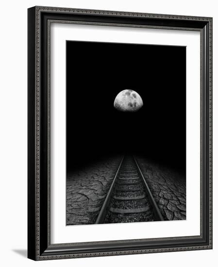 Travel To the Moon, Conceptual Artwork-Victor Habbick-Framed Photographic Print