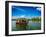 Travel Tourism Kerala Background - Houseboat on Kerala Backwaters. Kerala, India-f9photos-Framed Photographic Print