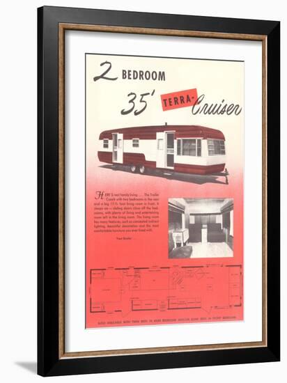 Travel Trailer Advertisement, Terra Cruiser-null-Framed Art Print