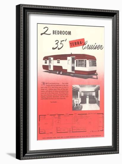 Travel Trailer Advertisement, Terra Cruiser-null-Framed Art Print