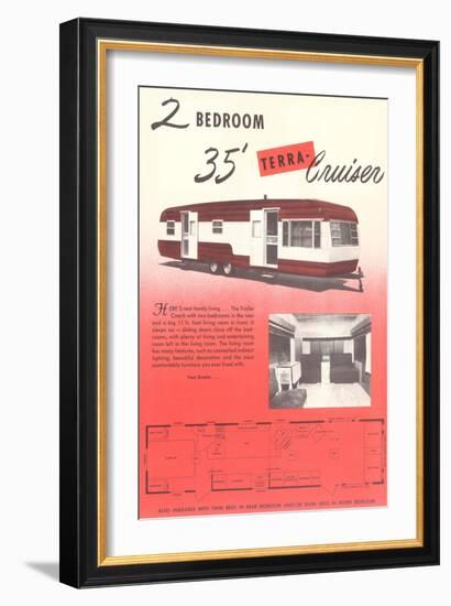 Travel Trailer Advertisement, Terra Cruiser-null-Framed Art Print