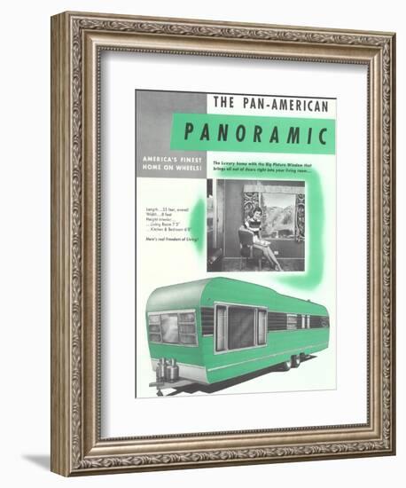 Travel Trailer Advertisement-null-Framed Art Print