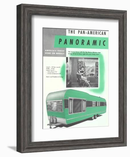 Travel Trailer Advertisement-null-Framed Art Print