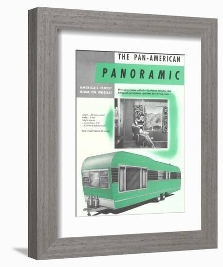 Travel Trailer Advertisement-null-Framed Art Print