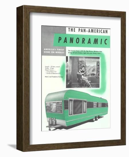 Travel Trailer Advertisement-null-Framed Art Print