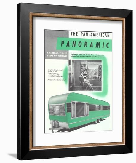 Travel Trailer Advertisement-null-Framed Art Print