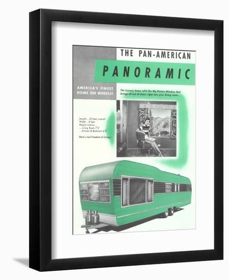 Travel Trailer Advertisement-null-Framed Art Print