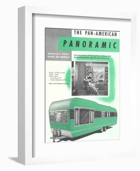 Travel Trailer Advertisement-null-Framed Art Print