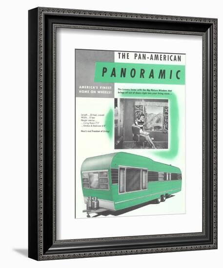 Travel Trailer Advertisement-null-Framed Art Print