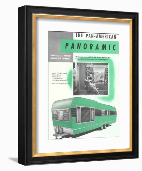 Travel Trailer Advertisement-null-Framed Art Print