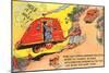 Travel Trailer Cartoon-null-Mounted Art Print