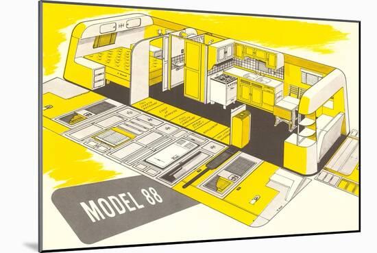 Travel Trailer Cross Section-null-Mounted Art Print