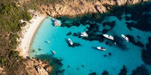 View from Above, Stunning Aerial View of Mortorio Island with a Beautiful White Sand Beach and Some-Travel Wild-Photographic Print