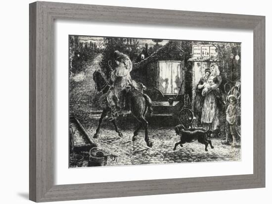 Traveler, Engraving from Painting-Ford Madox Brown-Framed Giclee Print