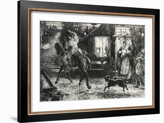 Traveler, Engraving from Painting-Ford Madox Brown-Framed Giclee Print