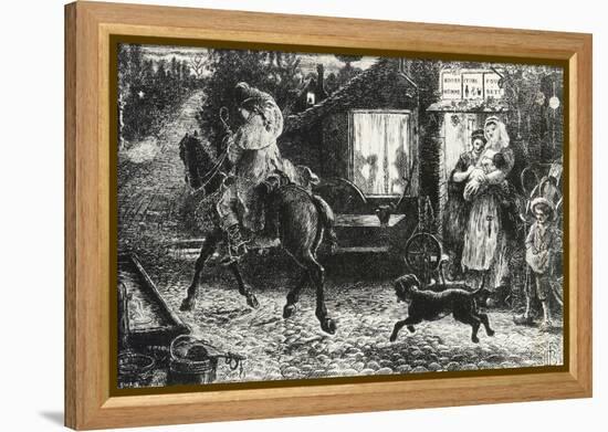 Traveler, Engraving from Painting-Ford Madox Brown-Framed Premier Image Canvas