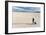 Traveler Rolls A Carry-On Suitcase, The Playa In The Alvord Desert Of SE Oregon-Ben Herndon-Framed Photographic Print