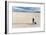 Traveler Rolls A Carry-On Suitcase, The Playa In The Alvord Desert Of SE Oregon-Ben Herndon-Framed Photographic Print