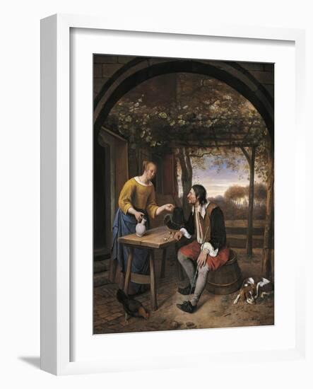 Traveler's Rest-Jan Havicksz. Steen-Framed Giclee Print