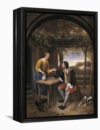 Traveler's Rest-Jan Havicksz. Steen-Framed Premier Image Canvas