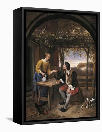 Traveler's Rest-Jan Havicksz. Steen-Framed Premier Image Canvas