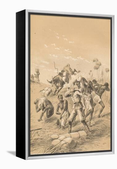 Travelers Stung By Bees, c1880-null-Framed Premier Image Canvas