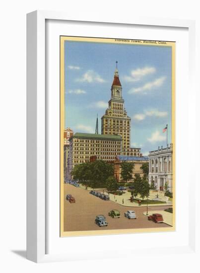 Travelers Tower, Hartford, Connecticut-null-Framed Art Print