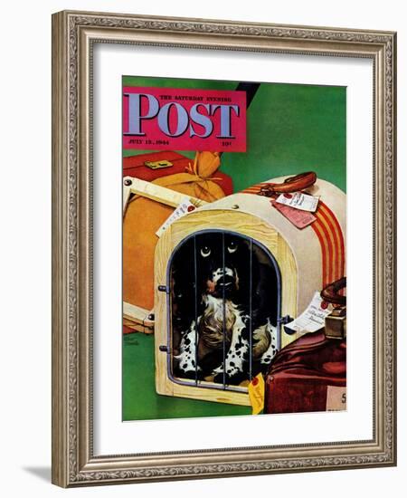 "Traveling Butch," Saturday Evening Post Cover, July 15, 1944-Albert Staehle-Framed Giclee Print