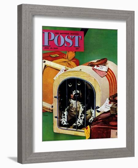 "Traveling Butch," Saturday Evening Post Cover, July 15, 1944-Albert Staehle-Framed Giclee Print