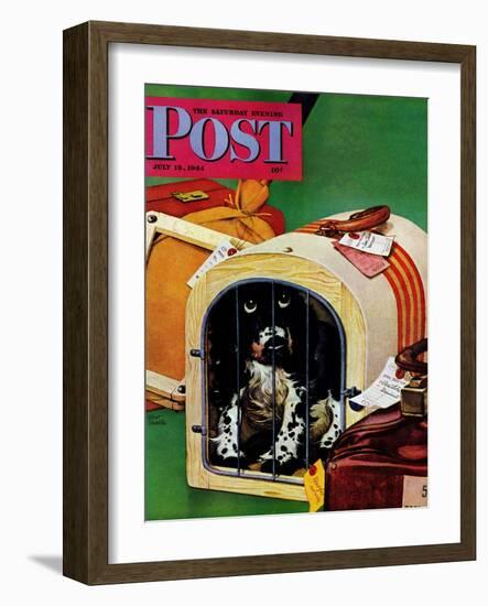 "Traveling Butch," Saturday Evening Post Cover, July 15, 1944-Albert Staehle-Framed Giclee Print