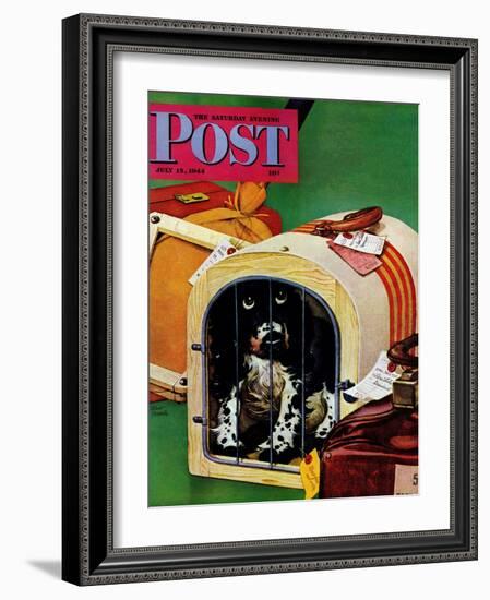 "Traveling Butch," Saturday Evening Post Cover, July 15, 1944-Albert Staehle-Framed Giclee Print