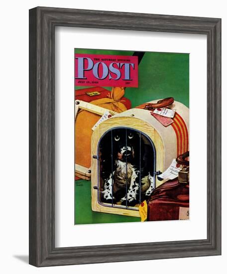 "Traveling Butch," Saturday Evening Post Cover, July 15, 1944-Albert Staehle-Framed Giclee Print