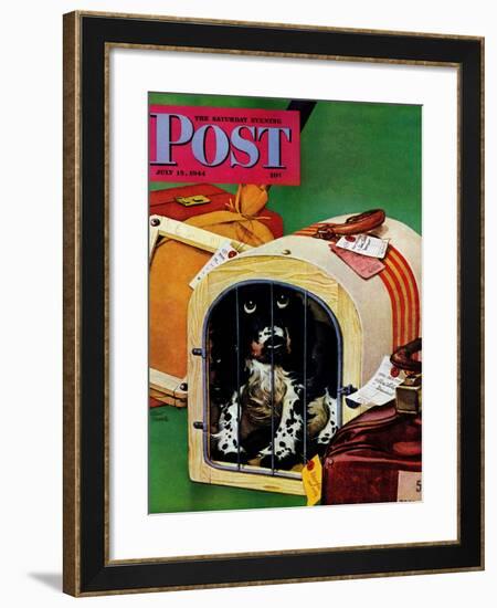 "Traveling Butch," Saturday Evening Post Cover, July 15, 1944-Albert Staehle-Framed Giclee Print