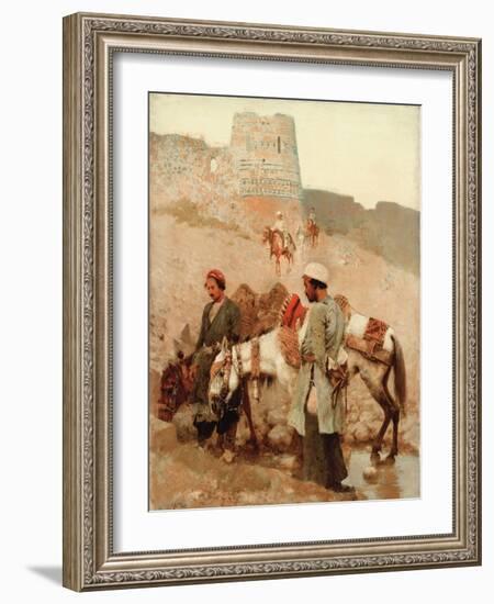 Traveling in Persia, 1895 (Oil on Canvas)-Edwin Lord Weeks-Framed Giclee Print